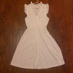 White flared dress, size: medium